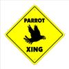 Parrot Crossing Sign Zone Xing | Indoor/Outdoor | 17" Tall Tropical Bird Macaw Parakeet Lover Birder Owner view 1