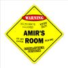 Amir's Room Sign Crossing Zone Xing | Indoor/Outdoor | 20" Tall Kids Bedroom Decor Door Children's Name boy Girl view 1