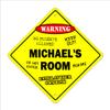 Michael's Room Sign Crossing Zone Xing | Indoor/Outdoor | 20" Tall Kids Bedroom Decor Door Children's Name boy Girl view 1