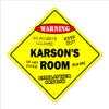 Karson's Room Sign Crossing Zone Xing | Indoor/Outdoor | 14" Tall Kids Bedroom Decor Door Children's Name boy Girl view 1