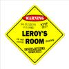Leroy's Room Sign Crossing Zone Xing | Indoor/Outdoor | 14" Tall Kids Bedroom Decor Door Children's Name boy Girl view 1
