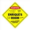 Enrique's Room Sign Crossing Zone Xing | Indoor/Outdoor | 20" Tall Kids Bedroom Decor Door Children's Name boy Girl view 1