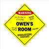 Owen's Room Sign Crossing Zone Xing | Indoor/Outdoor | 20" Tall Kids Bedroom Decor Door Children's Name boy Girl view 1