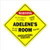 Adelene's Room Sign Crossing Zone Xing | Indoor/Outdoor | 14" Tall Kids Bedroom Decor Door Children's Name boy Girl view 1