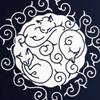  Anbo Tenugui Hand Towel, EN Collection, Karakusa Cat, 100% Cotton, Made in Japan, 13.8 x 39.4 inches view 2