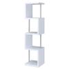 Coaster Home Furnishings Baxter 67-inch 4-Shelf Bookshelf White and Chrome 801418 view 1