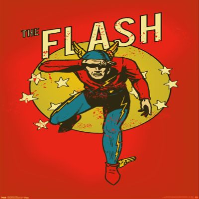 Trends International DC Comics The Flash - Vintage Wall Poster, 34L x 22.4W, Premium Unframed Version