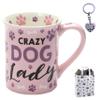 Dog Lady Coffee Mug, Paw Print Keychain & Bag - Bundle Set view 1