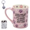 Dog Lady Coffee Mug, Paw Print Keychain & Bag - Bundle Set view 2