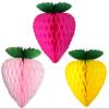 10 Inch Strawberry Decorations, Pink Cerise Yellow view 1