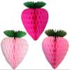 10-Inch Pink Strawberry Decorations (Set of 3) - Ideal for Baby Showers, Weddings, and Seasonal Decor view 1