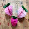 10-Inch Pink Strawberry Decorations (Set of 3) - Ideal for Baby Showers, Weddings, and Seasonal Decor view 2