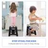 ACKO 2PACK Folding Step Stool - 13" Height Premium Heavy Duty Foldable Stool for Kids and Adults, Kitchen Garden Bathroom Stepping Stool (Black, 2PACK) view 2