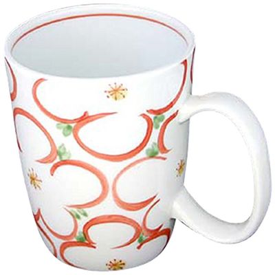 1802-467885 Dinnerware Set Mug: Red Plum Usugaru Mug / Arita Ware