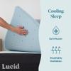 Lucid 2 Inch Memory Foam Mattress Topper, King Size  Cooling Gel Bed Topper  Pressure-Relieving Plush Feel  Ventilated Breathable Design  CertiPur Certified - Dorm Room Essentials view 2