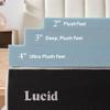 Lucid 2 Inch Memory Foam Mattress Topper, King Size  Cooling Gel Bed Topper  Pressure-Relieving Plush Feel  Ventilated Breathable Design  CertiPur Certified - Dorm Room Essentials view 3