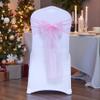 MDS Pack of 75 PCS Organza Chair Sashes Wider Dining Chair Bows Ribbon Tie Back for Wedding Party Birthday Bridal Shower Reception Event Banquet Home Chair Cover Decoration - Bronze view 1