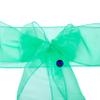 MDS Pack of 75 PCS Organza Chair Sashes Wider Dining Chair Bows Ribbon Tie Back for Wedding Party Birthday Bridal Shower Reception Event Banquet Home Chair Cover Decoration - Mint view 4