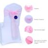 MDS Pack of 75 PCS Organza Chair Sashes Wider Dining Chair Bows Ribbon Tie Back for Wedding Party Birthday Bridal Shower Reception Event Banquet Home Chair Cover Decoration - Blush Pink view 2