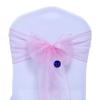 MDS Pack of 75 PCS Organza Chair Sashes Wider Dining Chair Bows Ribbon Tie Back for Wedding Party Birthday Bridal Shower Reception Event Banquet Home Chair Cover Decoration - Blush Pink view 3