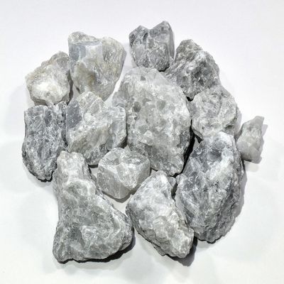 Natural Blue Calcite Rough Stones Sparkling Gemstone Crystal Mineral Cabochon Rock Cabs for Cabbing/Carving from Madagascar - 30PCS