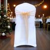 MDS Pack of 125 Organza Chair Sashes Wide Sheer Chair Bows Ribbon Tie Back for Christmas Party, Holiday Dinner, Thanksgiving, Harvest Dinner, Banquet, Reception, New Year Decoration - Champagne Gold view 1