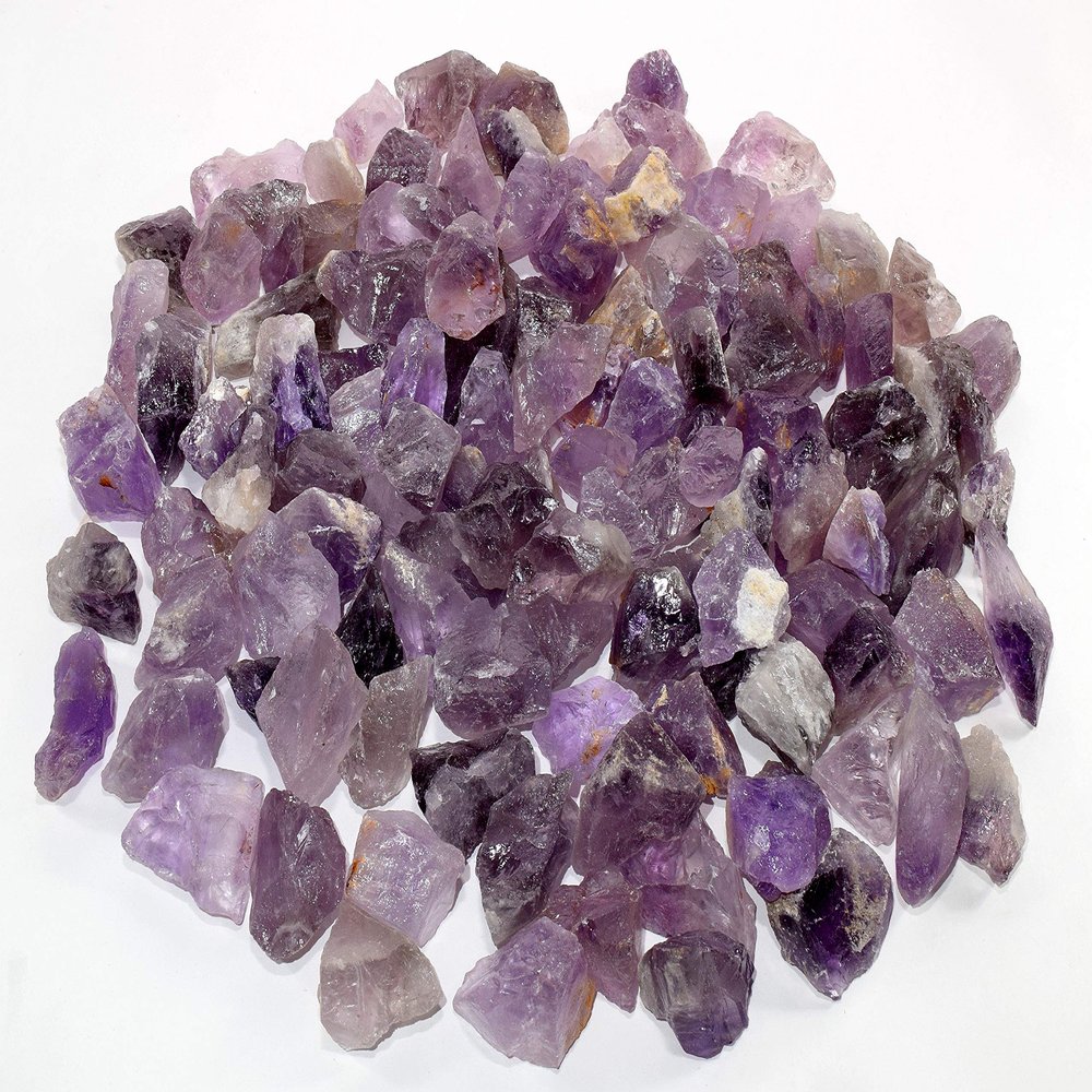 Natural Purple Amethyst Rough Stone Cabs Gemstone Quartz Crystal Mineral Cabochon Rocks for Carving/Cabbing from Brazil - 20PCS