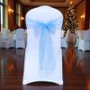 MDS Pack of 200 PCS Organza Chair Sashes Wider Dining Chair Bows Ribbon Tie Back for Wedding Party Birthday Bridal Shower Reception Event Banquet Home Chair Cover Decoration - Baby Blue view 1