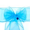 MDS Pack of 250 PCS Organza Chair Sashes Wider Dining Chair Bows Ribbon Tie Back for Wedding Party Birthday Bridal Shower Reception Event Banquet Home Chair Cover Decoration - Blue view 3