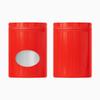 QQ Studio Pack of 100 Glossy Colored Mylar Foil Stand-Up Zip Seal Bags w/Clear Round Window (Glossy Red, 5.5 inches x 7.9 inches) view 1