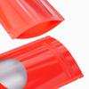 QQ Studio Pack of 100 Glossy Colored Mylar Foil Stand-Up Zip Seal Bags w/Clear Round Window (Glossy Red, 5.5 inches x 7.9 inches) view 4