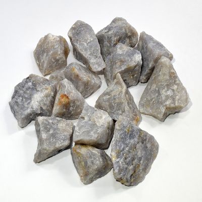 Natural Blue Chalcedony Quartz Rough Stone Gemstone Crystal Mineral Cabochon Rock Cabs for Cabbing/Carving - Madagascar - 30PCS