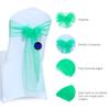 MDS Pack of 200 PCS Organza Chair Sashes Wider Dining Chair Bows Ribbon Tie Back for Wedding Party Birthday Bridal Shower Reception Event Banquet Home Chair Cover Decoration - Mint view 2