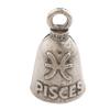 Guardian Bell "Pisces Good Luck Bell w/Keyring & Black Velvet Gift Bag | Motorcycle Bell | Lead-Free Pewter | Good Luck Gift to Friends & Family | Bike Bell | Made in USA view 1