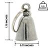 Guardian Bell "Pisces Good Luck Bell w/Keyring & Black Velvet Gift Bag | Motorcycle Bell | Lead-Free Pewter | Good Luck Gift to Friends & Family | Bike Bell | Made in USA view 3