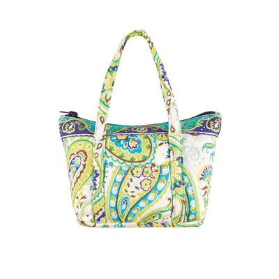 C&F Home Santa Cruz Tote Teeny Tote Blue and Yellow Paisley