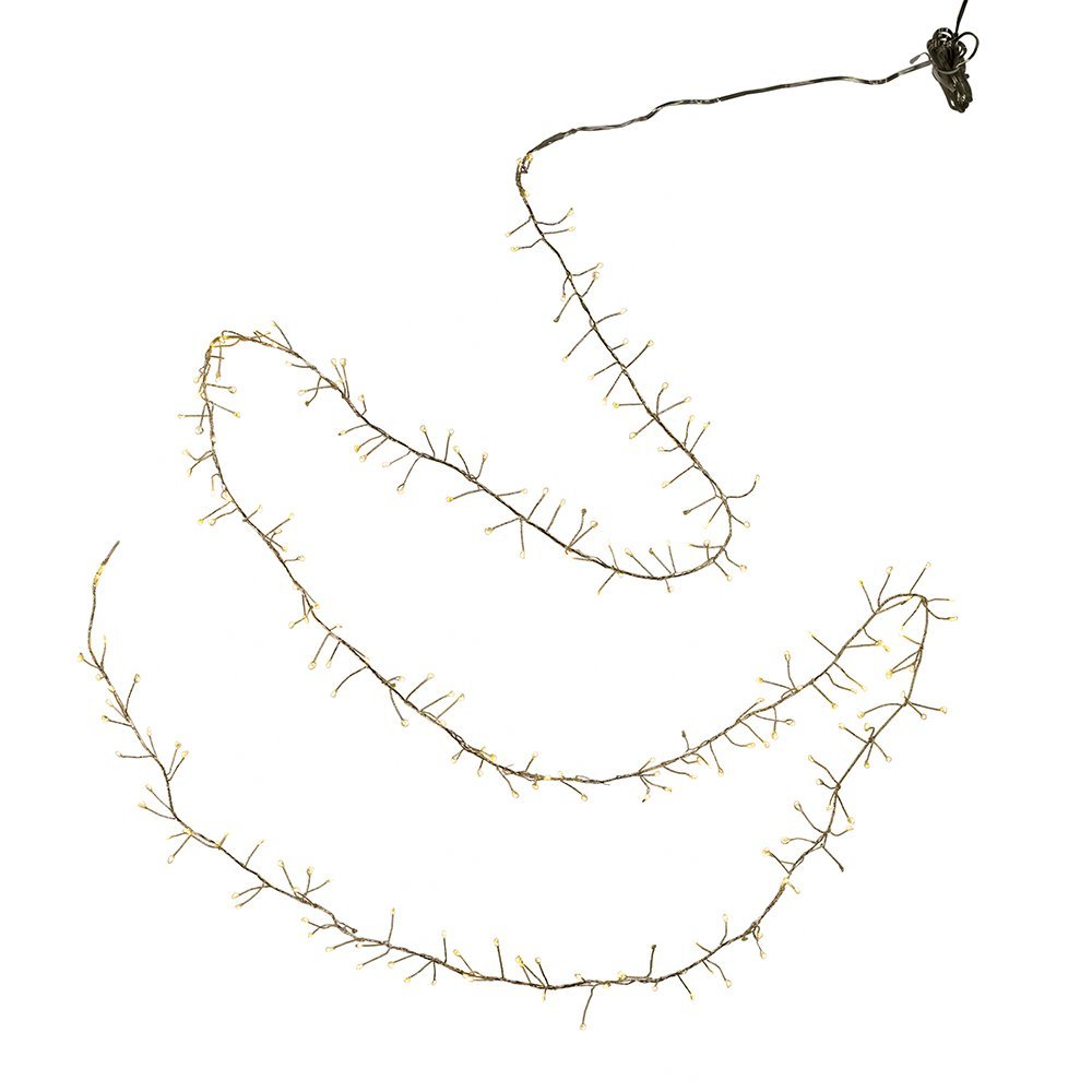 Kurt S. Adler UL2602WW 8' Silver Cluster Light String with Warm White LED Fairy Twinkle Lights