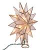 Kurt Adler UL 10L Capiz Double Tip Star with Center Gem Treetop view 1
