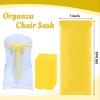 MDS Pack of 300 PCS Organza Chair Sashes Wider Dining Chair Bows Ribbon Tie Back for Wedding Party Birthday Bridal Shower Reception Event Banquet Home Chair Cover Decoration - Yellow view 3