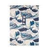 BAIHT HOME Cotton Linen Japanese Noren Doorway Curtain Tapestry Hokusai Ukiyoe Home Decor Room Divider 33.5" Width x 47.2" Long (Great Wave) view 1
