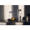 WMF Motion Water Carafe 1.25Litres Height 29cm Glass Carafe Closeup Silicone Lid Lock Handle Dishwasher Safe, 9.8cm, Silver view 2