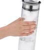 WMF Motion Water Carafe 1.25Litres Height 29cm Glass Carafe Closeup Silicone Lid Lock Handle Dishwasher Safe, 9.8cm, Silver view 4