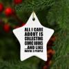 Designsify Christmas Tree Decoration, All I Care About is Collecting Comic Books, Star Ornament, Gifts for Birthday Anniversary Valentines Mom Mothers Fathers Day Party, to Men Women Him Her view 3