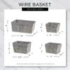 DII Farmhouse Chicken Wire Storage Baskets with Liner, Small, Antique Blush, 9x7x6", 3 Piece view 3