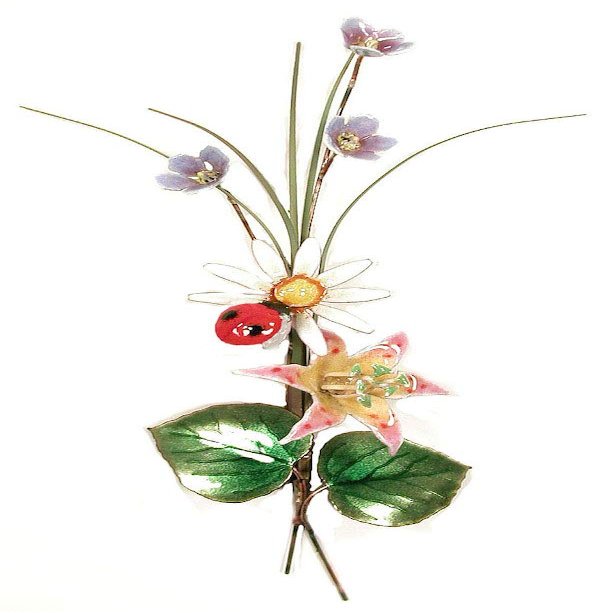 Bovano - Wall Sculpture - Ladybug on Daisy