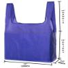 Mato & Hash Reusable Shopping Bags | Large Fold Up Shopping Bag, Heavy Duty Shopper Tote - 50PK Purple CA2670 view 2