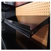 1" H Metal Front Fence for Gondola 1/4" Holes or Wood Shelf - Black - 48" L - 10 Pack view 2