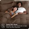 Bare Home Bed-in-A-Bag 8 Piece Comforter & Sheet Set - Split King - Goose Down Alternative - Ultra-Soft 1800 Premium Bed Set (Split King, Cocoa/Cocoa) view 4
