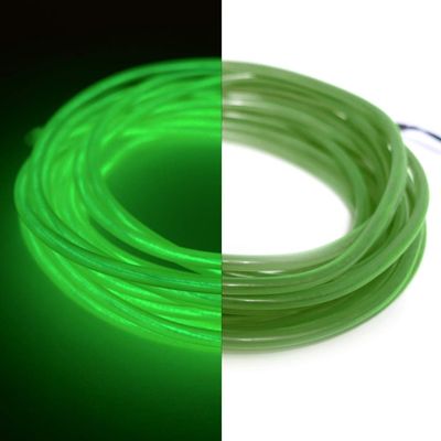 1-Pack 10m/32.8ft Green Neon LED Light Glow EL Wire - 5 mm Thick - EL Wire ONLY - Craft Neon Wire String Light for DIY Project Costume Accessories Cosplay