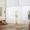 Elrene Home Fashions Carmen Sheer Extra-Wide Weatherproof Indoor/Outdoor Grommet Top Curtain Panel with Coordinating Tieback for Porch, Pergola, Patio, Deck, 114W x 95L, White view 1